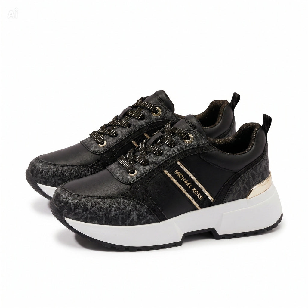Michael Kors Cosmo Meyers Platform Sneakers – Black (MK02930002) ULTIMOS PARES.