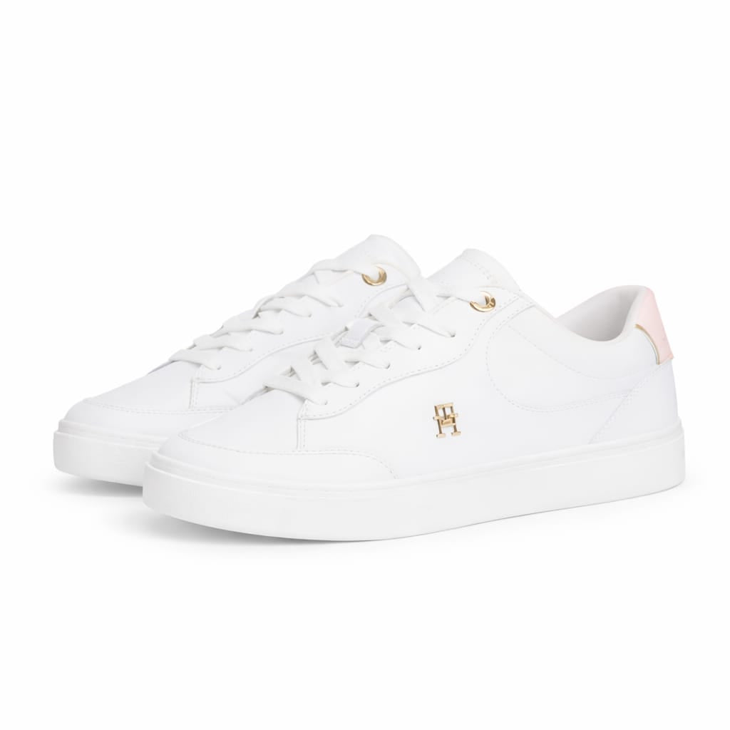 Tommy Essential Chic Court Sneaker - White/ Black (FW0FW08322)