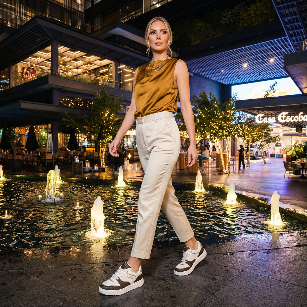 Michael Kors Emmet Rumi Low Sneakers - Nude Brown (MK01414100)